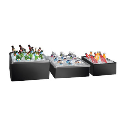 Cal-Mil BH4220-13 Rectangular Ice Housing - 20"L X 12"W X 6"H, Plastic, Black-cityfoodequipment.com