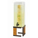 Cal-Mil 3906-3INF-84 3 gal Beverage Dispenser w/ Infuser - Plastic Container, Wood/Bronze Base-cityfoodequipment.com
