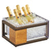 Cal-Mil 3905-10-84 Rectangular Ice Housing -13 1/4"L x 11 1/4"W x 6"H, Wood/Bronze Frame-cityfoodequipment.com