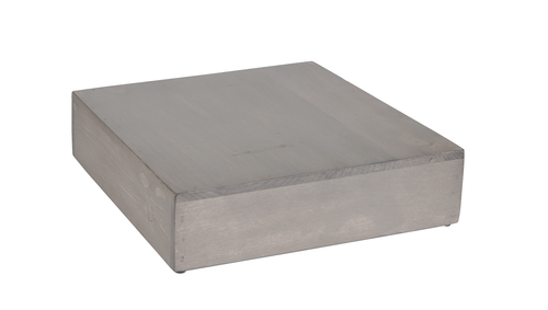 Cal-Mil 432-3-110 12" Square Cube Riser - 3 1/4"H, Pine Wood, Gray Wash-cityfoodequipment.com