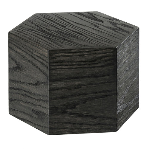 Cal-Mil 435-8-87 12" Hexagon Display Riser - 8"H, Oak, Black-cityfoodequipment.com