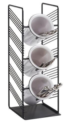 Cal-Mil 4105-13 3 Section Flatware Cylinder - Wire, Black-cityfoodequipment.com