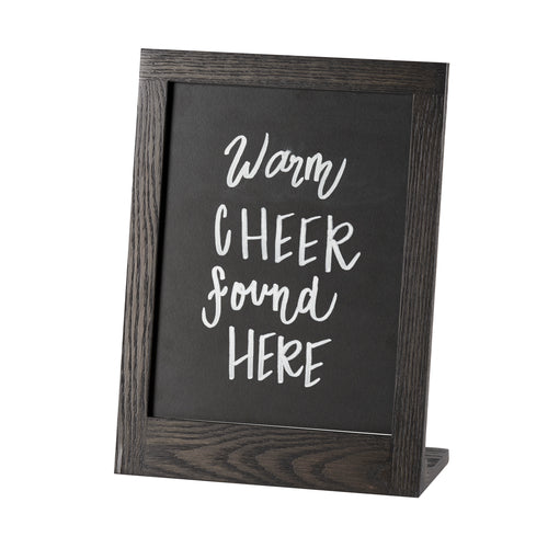 Cal-Mil 3818-811-87 Chalkboard Sign - 10 3/10" W x 13 3/4"H, Oak Frame, Dark Gray-cityfoodequipment.com