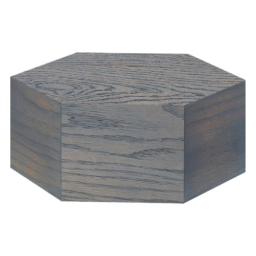 Cal-Mil 435-5-83 Hexagon Display Riser - 12"D x 5"H, Oak Wood, Gray-cityfoodequipment.com