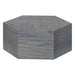 Cal-Mil 435-5-83 Hexagon Display Riser - 12"D x 5"H, Oak Wood, Gray-cityfoodequipment.com