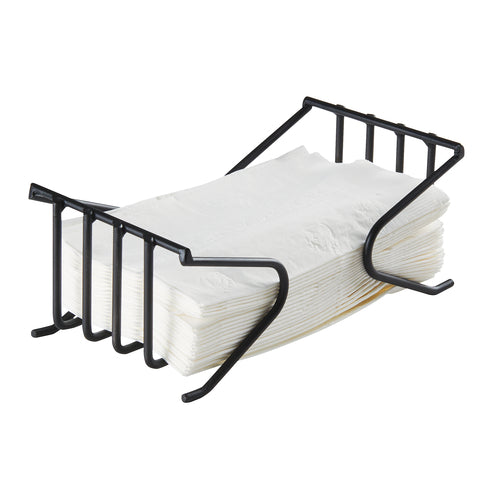 Cal-Mil 4314-13 Tabletop Napkin Holder - 8"W x 4"H, Wire, Black-cityfoodequipment.com