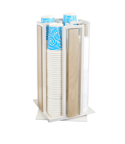 Cal-Mil 3904-71 Cup & Lid Organizer w/ (4) Compartment, Revolving, All Cup Types-cityfoodequipment.com