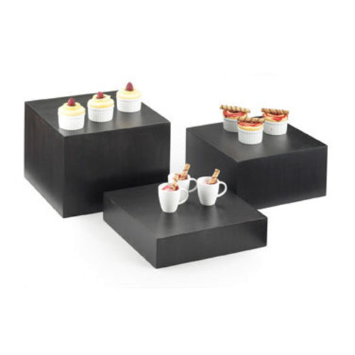 Cal-Mil 432-3-96 Square Cube Riser - 12x12x3", Midnight-cityfoodequipment.com