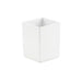 Cal-Mil C1432BODY Square 1 Compartment Condiment Jar - White-cityfoodequipment.com