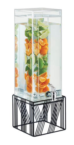 Cal-Mil 4102-3INF-13 3 gal Beverage Dispenser w/ Infuser - Plastic Container, Black Base-cityfoodequipment.com