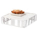 Cal-Mil 432-3-15 12" Square Portland Riser - 3 1/4"H, Wire, White-cityfoodequipment.com