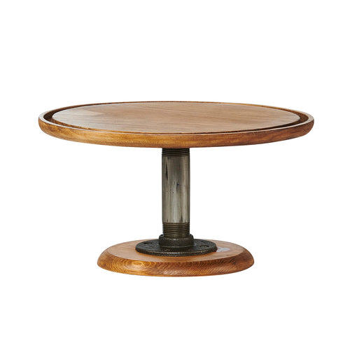Cal-Mil 4310-7-99 12 3/4" Round Cake Stand - 7"H, Reclaimed Wood-cityfoodequipment.com