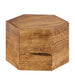 Cal-Mil 435-8-99 Hexagon Display Riser - 12"D x 8"H, Rustic Pine-cityfoodequipment.com