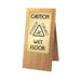 Cal-Mil 852-60 Bamboo Wet Floor Sign, 12 x 17 1/2 x 22", BPA Free-cityfoodequipment.com