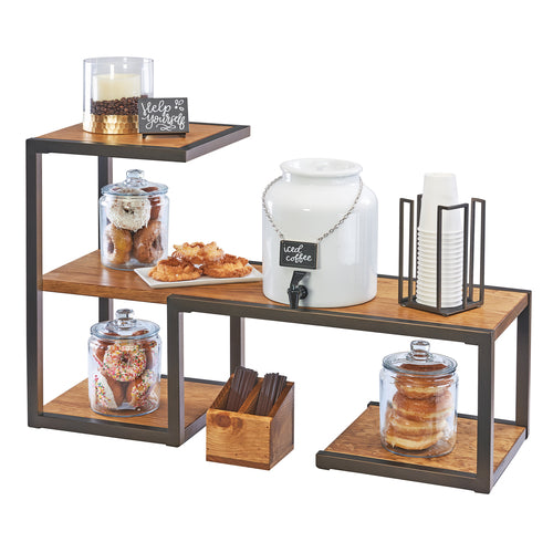 Cal-Mil 3903-84 Rectangular Display Riser, 38 1/4" x 13 1/2" x 24", Bronze-cityfoodequipment.com