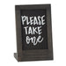 Cal-Mil 3818-46-87 Chalkboard Sign - 5 1/2"W x 8 1/4"H, Oak Frame, Dark Gray-cityfoodequipment.com