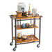 Cal-Mil 3913-84 Mobile Beverage Cart w/ (3) Shelves, Bronze-cityfoodequipment.com