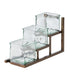 Cal-Mil 4304-84 Rectangular 3 Compartment Condiment Jar Display - Clear/Brown-cityfoodequipment.com