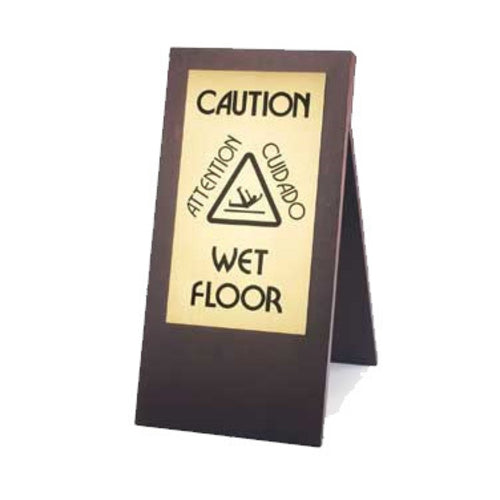 Cal-Mil 852-52 Bamboo Wet Floor Sign, 12 x 17 1/2 x 22"-cityfoodequipment.com