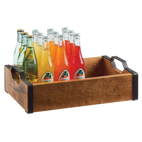 Cal-Mil 3924-99 Rectangular Serving Tray w/ Handles - 17 1/4"L x 12 1/4"W, Wood, Rustic Pine-cityfoodequipment.com