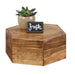 Cal-Mil 435-5-99 Hexagon Display Riser - 12"D x 5"H, Rustic Pine-cityfoodequipment.com