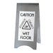 Cal-Mil 852-55 DoubleSided Wet Floor Sign - 11 7/8"W x 22"H, Stainless Steel-cityfoodequipment.com