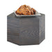 Cal-Mil 435-8-83 Hexagon Display Riser - 12"D x 8"H, Oak Wood, Gray-cityfoodequipment.com
