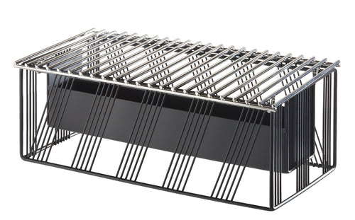 Cal-Mil 4107-13 Rectangular Chafer Alternative - 19 3/4"L x 10"W x 7 1/2"H, Wire, Black-cityfoodequipment.com