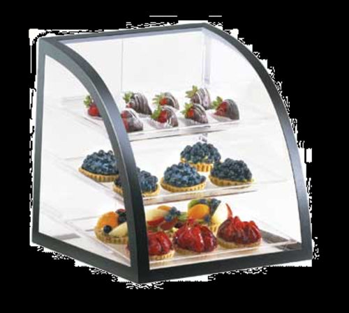 Cal-Mil P255-13 Countertop Display Case w/ Rear Door & Euro Front, Black Frame-cityfoodequipment.com