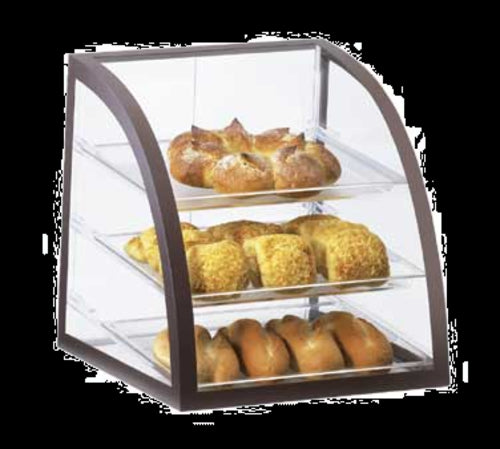 Cal-Mil P255-48 Countertop Display Case w/ Rear Door & Euro Front, Brown Frame-cityfoodequipment.com
