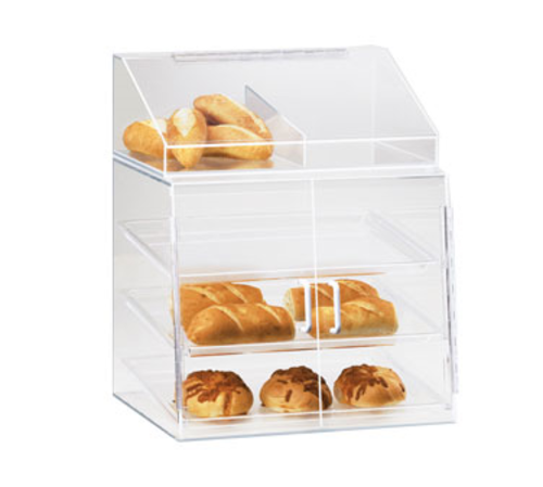 Cal-Mil P241SS 3 Tier Pastry Display Case w/ Hinged Doors - Acrylic, Clear-cityfoodequipment.com
