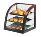 Cal-Mil P255-52 Countertop Display Case w/ Rear Door & Euro Front, Dark Wood Frame-cityfoodequipment.com