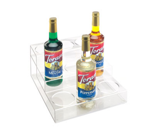 Cal-Mil P296 3 Tier Bottle Organizer W/ 9 Bottle Capacity, Clear-cityfoodequipment.com
