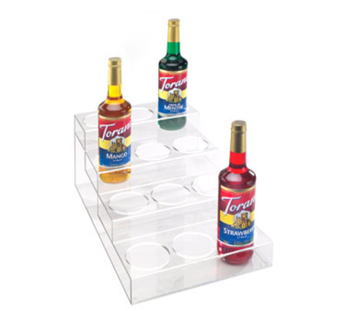 Cal-Mil P297 4 Tier Bottle Display W/ (12) Bottle Capacity - Acrylic, Clear-cityfoodequipment.com