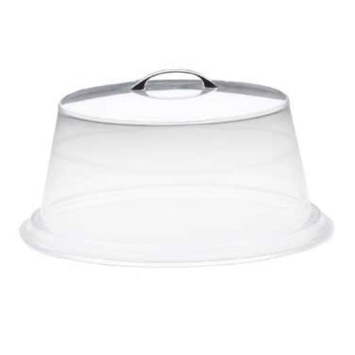 Cal-Mil P313 12" Round Clear Acrylic Pie Cover w/ Flat Top, 4" High-cityfoodequipment.com