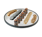 Cal-Mil RR240 24" Round Gourmet Display Mirror Tray - Black Acrylic, Glass-cityfoodequipment.com