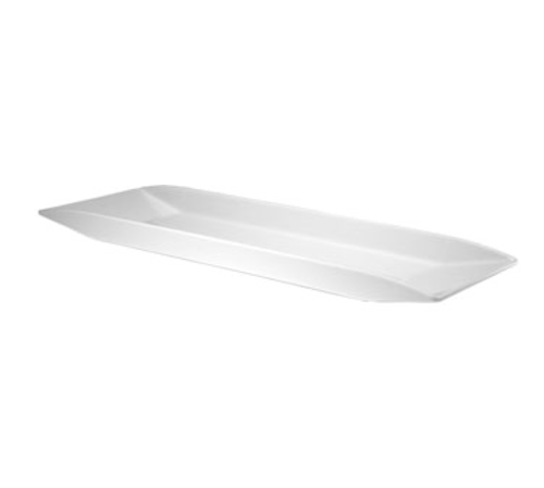 Cal-Mil SR152 23" X 7" Rectangular Sierra Platter - Melamine, White-cityfoodequipment.com
