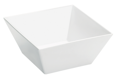 Cal-Mil SR262 4 Qt Square Melamine Serving Bowl, White-cityfoodequipment.com