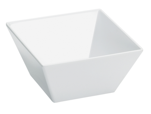 Cal-Mil SR261 2 qt Square Melamine Serving Bowl White-cityfoodequipment.com
