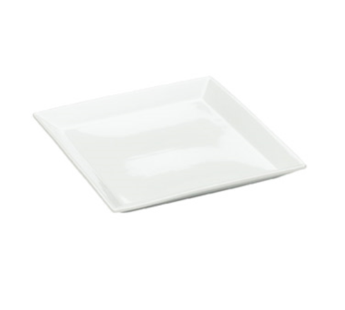 Cal-Mil PP252 11 7/8" Square Gourmet Display Platter - Porcelain, Bright White-cityfoodequipment.com