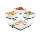 Cal-Mil SR1020-13 11" Square Gourmet Display Platter/bowl Display - Metal, Black-cityfoodequipment.com