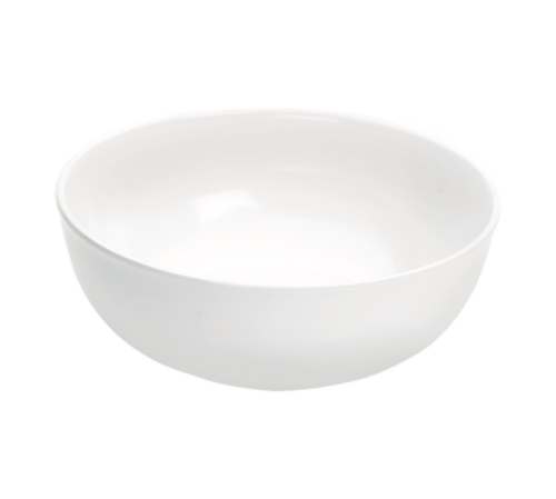 Cal-Mil SR850 4 Qt Round Melamine Serving Bowl, White-cityfoodequipment.com
