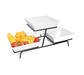 Cal-Mil SR2030-13 2 Tier Square Gourmet Bowl Display - Melamine, Black-cityfoodequipment.com