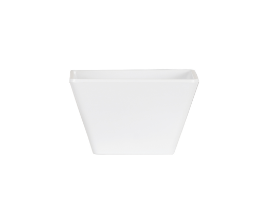 Cal-Mil SR260 24 Oz Square Melamine Bowl - White-cityfoodequipment.com