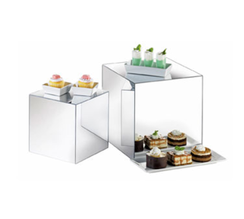 Cal-Mil MC700 Mirror Display Riser Cubes - Nestable, Acrylic, Clear-cityfoodequipment.com