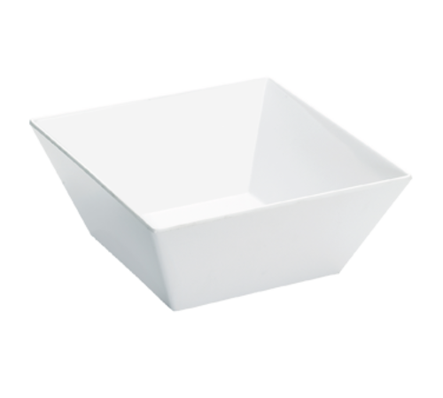 Cal-Mil SR263 6 Qt Square Melamine Serving Bowl, White-cityfoodequipment.com