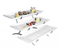 Cal-Mil PP1033-39 3 Step Rectangular Platter Display - Porcelain, Platinum-cityfoodequipment.com