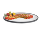 Cal-Mil RR242 Oval Gourmet Display Mirror Tray - 24x18", Black Acrylic Trim, Glass-cityfoodequipment.com