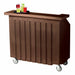 Cambro BAR540131 54" Cambar Portable Bar - 100 Lb Ice Sink, Speed Rail, Dark Brown-cityfoodequipment.com