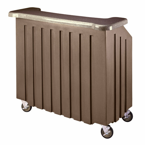 Cambro BAR540DS672 54" Cambar Portable Bar - 80 Lb Ice Sink, Speed Rail, Granite Sand/cocoa-cityfoodequipment.com